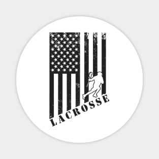 Lacrosse Usa American Flag Magnet